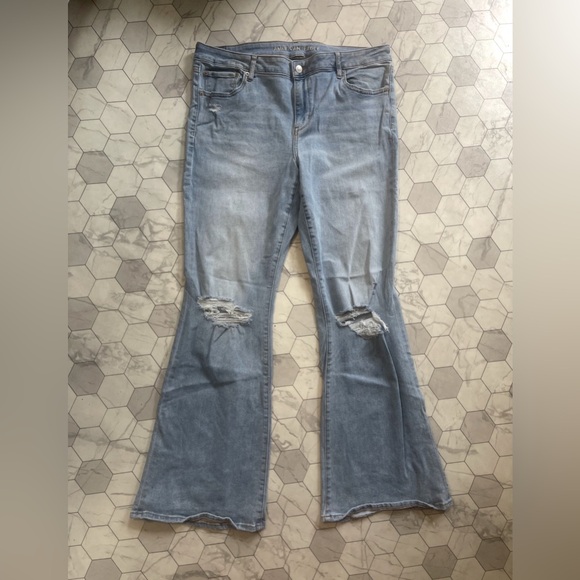 Bundle Lot of 9 pairs of jeans bottoms pants leggings American eagle 16 long - Picture 3 of 16